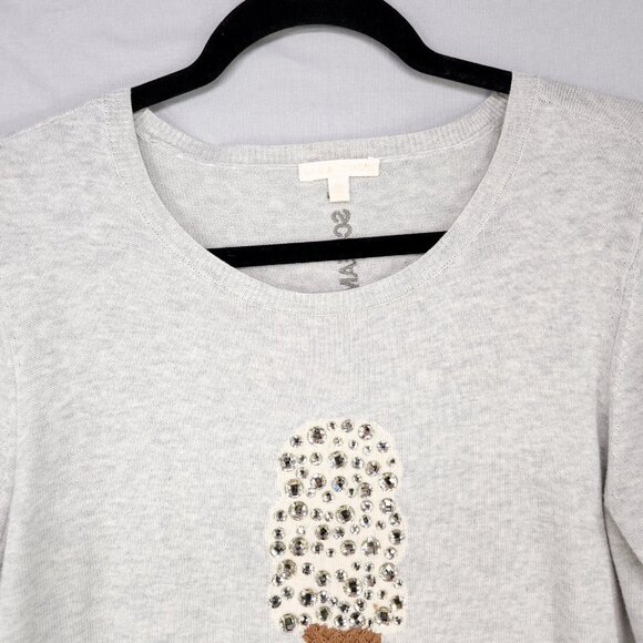 Lisa Todd Sweater Size Large Lickety Split Ice Cream Rhinestone Embellished - Picture 5 of 16